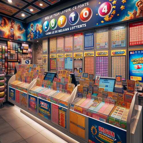 Kiosk met alle belgische loterijen